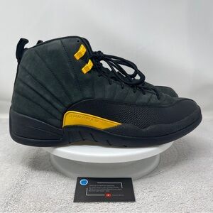 Jordan 12 Retro Mid Black Taxi Sneakers CT8013-071 Men’s Size 14 Shoes Lace Up